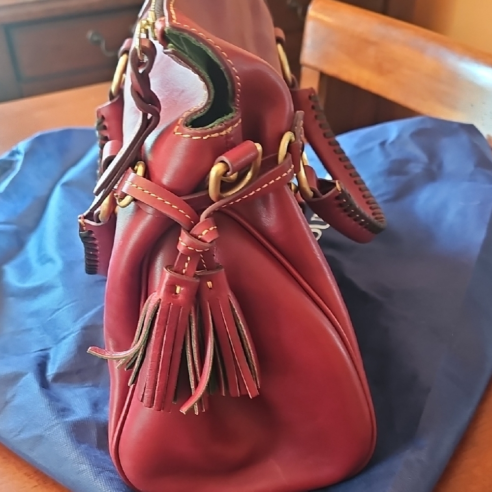 Dooney & Bourke Maroon Leather Satchel - Picture 8 of 17